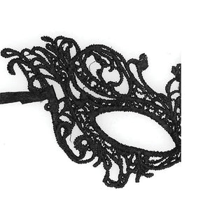 AA-175 Shots Ouch Black & White Lace Eye Mask - Royal Black