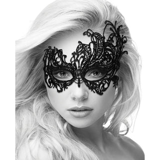 AA-175 Shots Ouch Black & White Lace Eye Mask - Royal Black