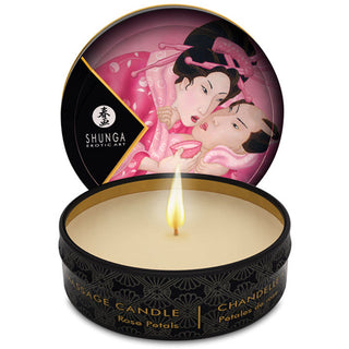 RM-393 Shunga Aphrodisia Mini Candlelight Massage Candle 1 oz Roses