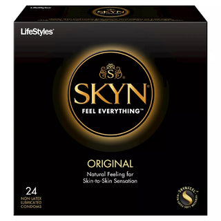 CN-132 Condones Lifestyles SKYN Original de Polisopreno, 100% Libre de Latex