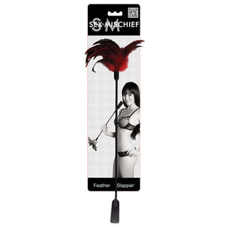 AO-651 Sex &amp; Mischief Feather Slapper - Red/Black Feathers