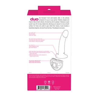 AR-777 VeDO Duo Silcone Dildo w/Harness - Pink/Purple