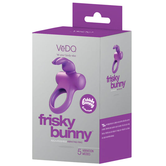 AN-914 VeDO Frisky Bunny Rechargeable Vibrating Ring - Perfectly Purple