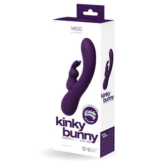 MO-863 VeDO Kinky Bunny Plus Rechargeable Dual Vibe - Deep Purple