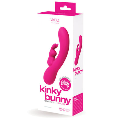 MO-862 VeDO Kinky Bunny Plus Rechargeable Dual Vibe - Foxy Pink