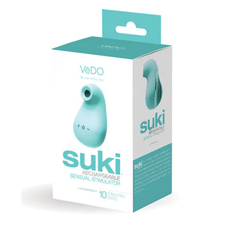 MO-840 VeDO Suki Rechargeable Vibrating Sucker - Tease Me Turquoise