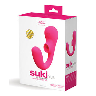 MO-767 VeDO Suki Plus Rechargeable Dual Sonic Vibe - Foxy Pink