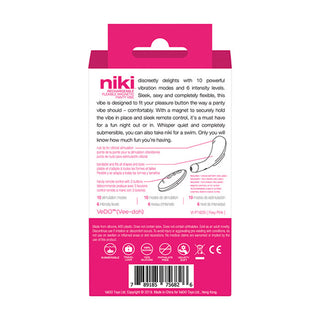 TV-98 VeDO Niki Rechargeable Panty Vibe - Foxy Pink