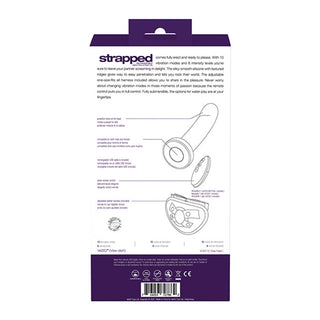 AR-882 VeDo Strapped Rechargeable Vibrating Strap On - Deep Purple