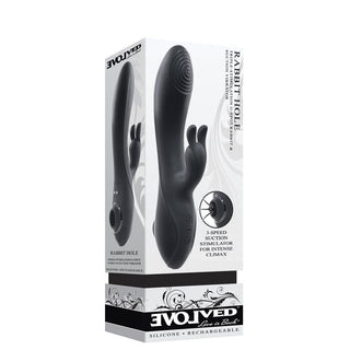 MO-813 Evolved Rabbit Hole Triple Stimulation Vibrator - Black