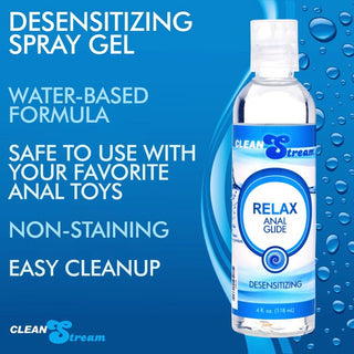 LA-38 CleanStream Relax Desensitizing Anal Lube 4 oz