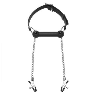 BG-28 Equine Silicone Bit Gag with Nipple Clamps