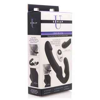 DOP-98 Urge Silicone Strapless Strap On With Remote- Black