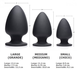 PS-880 Squeezable Silicone Anal Plug - Small