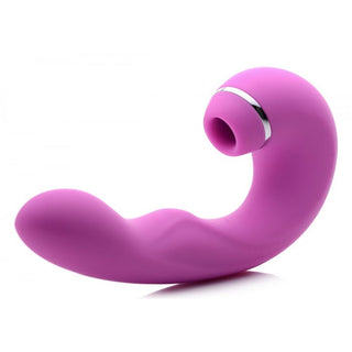 MO-766 Shegasm 5 Star 10X Tapping G-Spot Silicone Vibrator with Suction - Pink