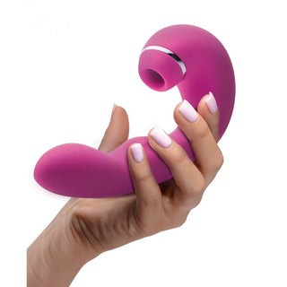 MO-766 Shegasm 5 Star 10X Tapping G-Spot Silicone Vibrator with Suction - Pink