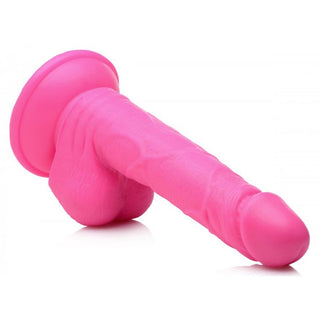 DS-810  6.5 Inch Dildo with Balls - Pink