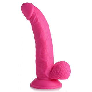 DS-808  7.5 Inch Dildo with Balls - Pink