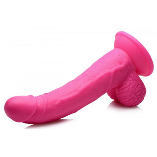 DS-808  7.5 Inch Dildo with Balls - Pink