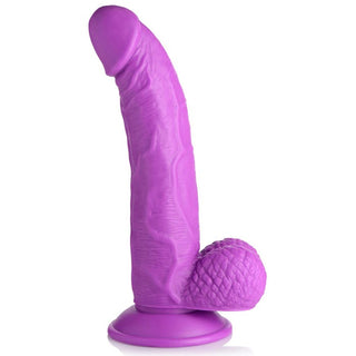 DS-807  7.5 Inch Dildo with Balls - Purple