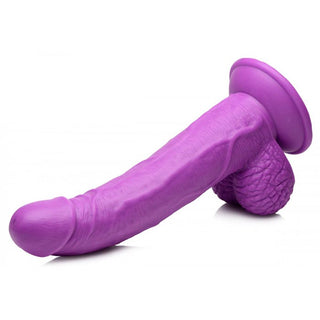 DS-807  7.5 Inch Dildo with Balls - Purple