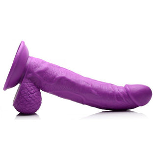 DS-807  7.5 Inch Dildo with Balls - Purple