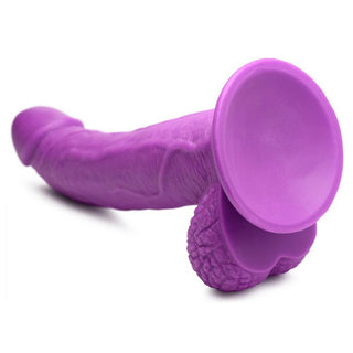 DS-807  7.5 Inch Dildo with Balls - Purple