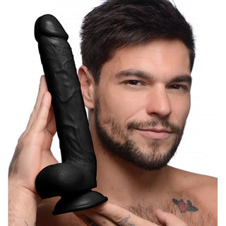 XT-10 Long Logan 10″ Inch Dildo with Balls - Black