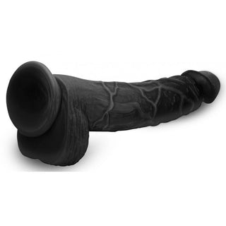 XT-68 Hung Harry 11.75 Inch Dildo with Balls - Black