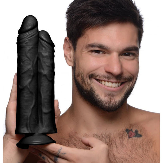 XT-74 Double Stuffer 10 Inch Dildo - Black