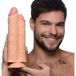 XT-73  Double Stuffer 10 Inch Dildo - Light