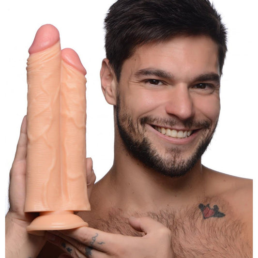 XT-73  Double Stuffer 10 Inch Dildo - Light