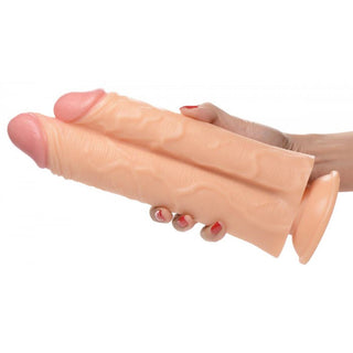 XT-73  Double Stuffer 10 Inch Dildo - Light