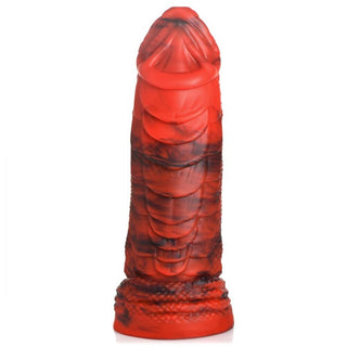 CC-33 Creature Cocks Fire Dragon Scaly Silicone Dildo - Red