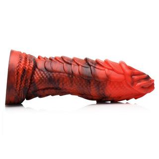 CC-33 Creature Cocks Fire Dragon Scaly Silicone Dildo - Red