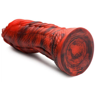 CC-33 Creature Cocks Fire Dragon Scaly Silicone Dildo - Red