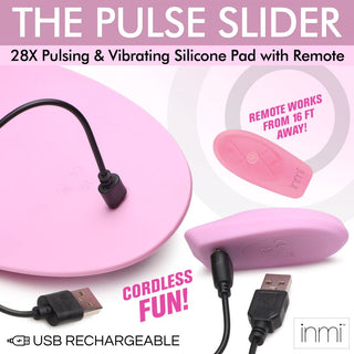 MO-773 The Pulse Slider 28X Pulsing and Vibrating Silicone Pad with Remote