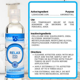 LA-38 CleanStream Relax Desensitizing Anal Lube 4 oz