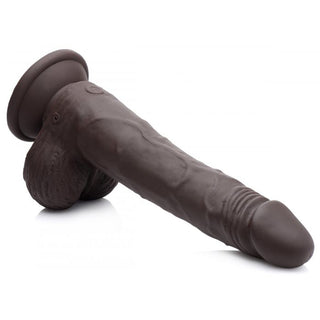 DC-429 Thrusting and Vibrating 8 Inch Dildo - Dark