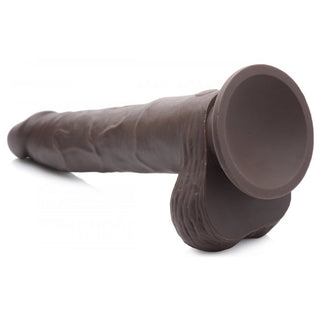 DC-429 Thrusting and Vibrating 8 Inch Dildo - Dark