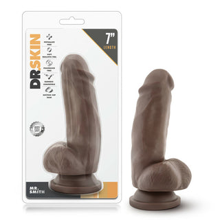 DS-780 Dr. Skin Mr. Smith 7" Dildo w/Suction Cup - Chocolate