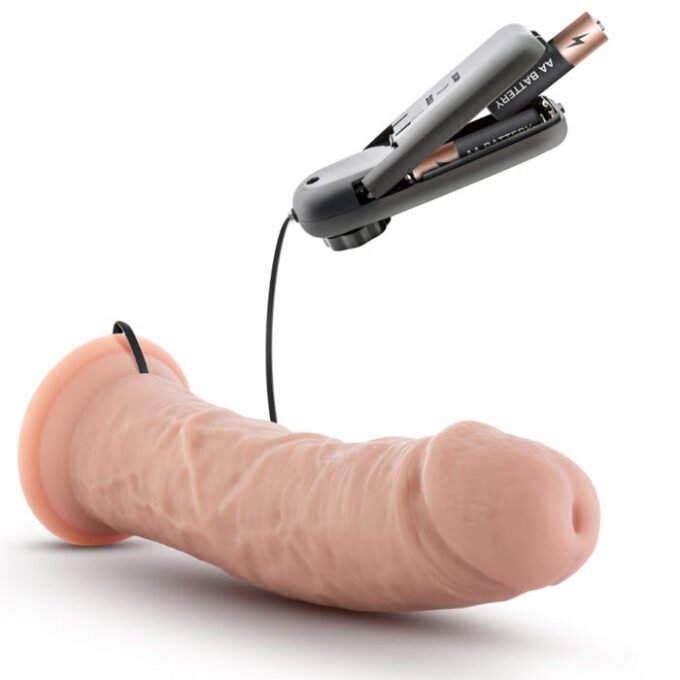 DC-4385 Dr. Skin Dr. Joe 8 Inch Vibrating Cock with Suction Cup Vanilla - Imagen 5