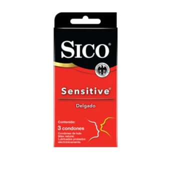 CN-133 Condones Sico Sensitive Cartera De 3 pz