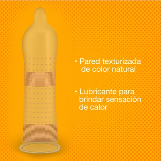 CN-135 Condón Sico Dame Calor Cartera de 3 pz - Imagen 2