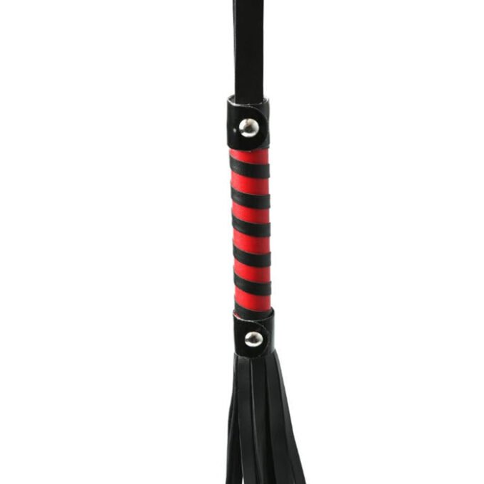 BG-78 Sex & Mischief Stripe Flogger - Black/Red - Imagen 2