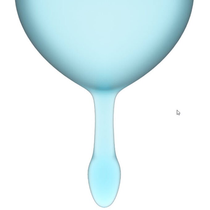 CM-24 Juego de 2 Copas Menstruales Satisfyer Feel Good Menstrual Cup - Azul Claro - Imagen 4