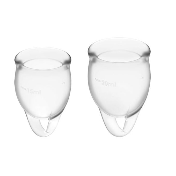CM-22  Juego de Copas Menstruales Feel Confident Menstrual Cup Transparent - Imagen 2