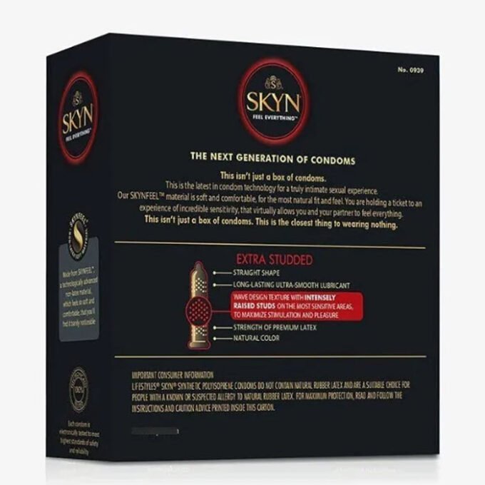 CN-131 Skyn extra studded  100% Libre de Latex texturizado