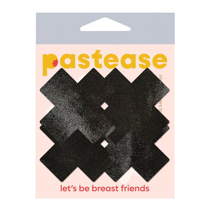 AP-869 Pastease Premium Petites Liquid Cross - Black O/S Pack of 2 Pair