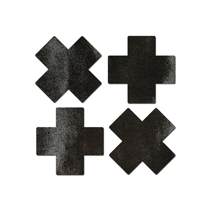 AP-869 Pastease Premium Petites Liquid Cross - Black O/S Pack of 2 Pair - Imagen 2